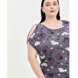 New TORRID Her Universe Ghibli Jiji the cat top